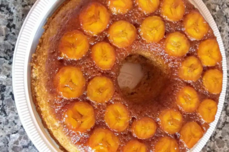 Bolo De Banana Invertido Banana Caramelada Muito Simples Que Todos