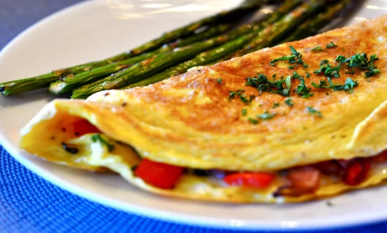 Receita pra café da manhã de omelete de frigideira; simples e fácil