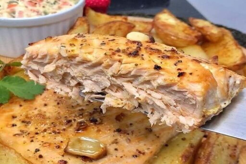 Salmão com batata