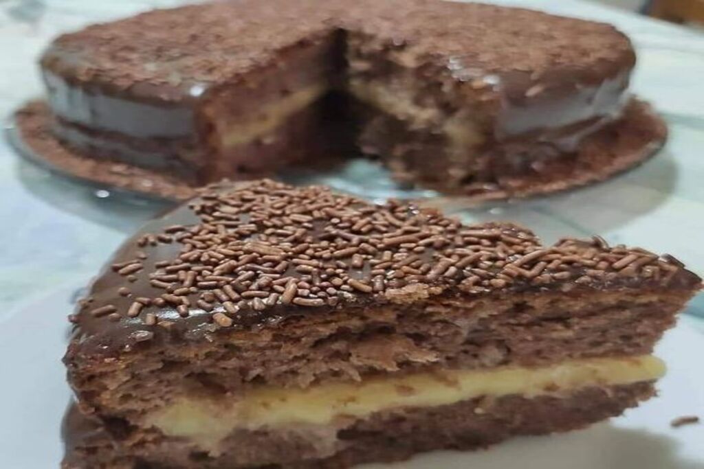 Bolo de chocolate de liquidificador