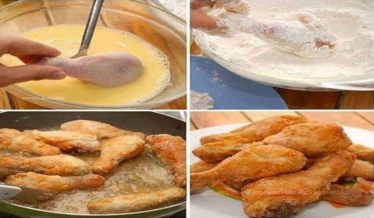 Frango empanado caseiro