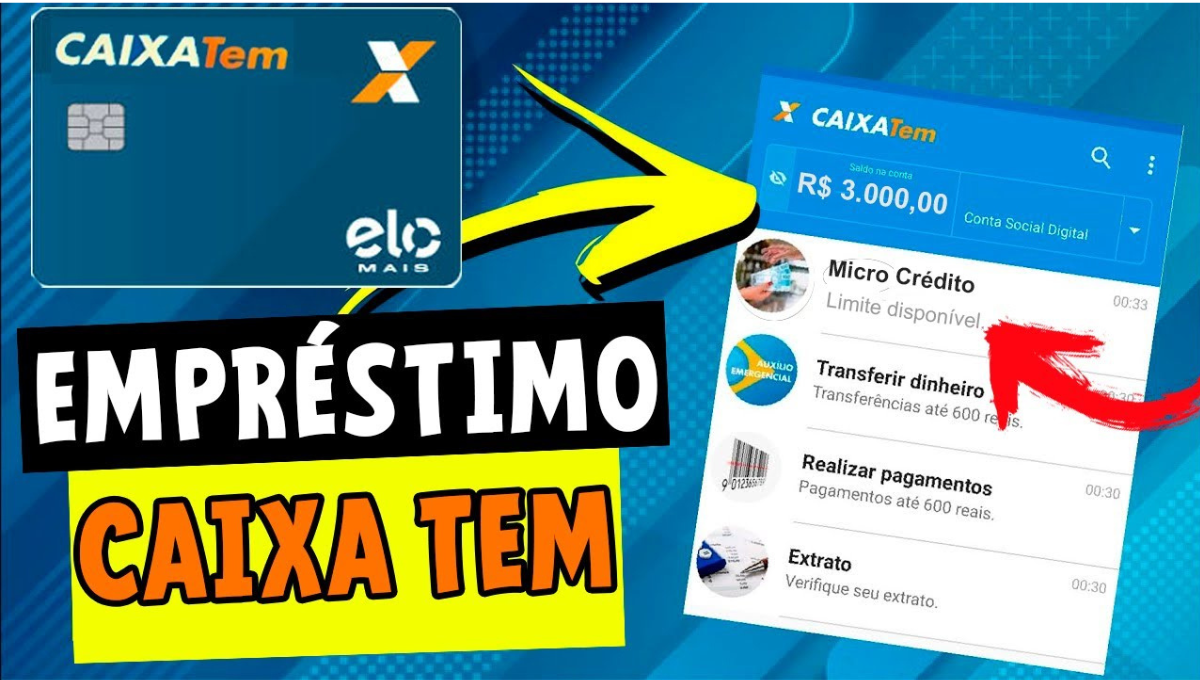 Empréstimo Caixa Tem, até R$ 4,5 mil Liberado para Negativados