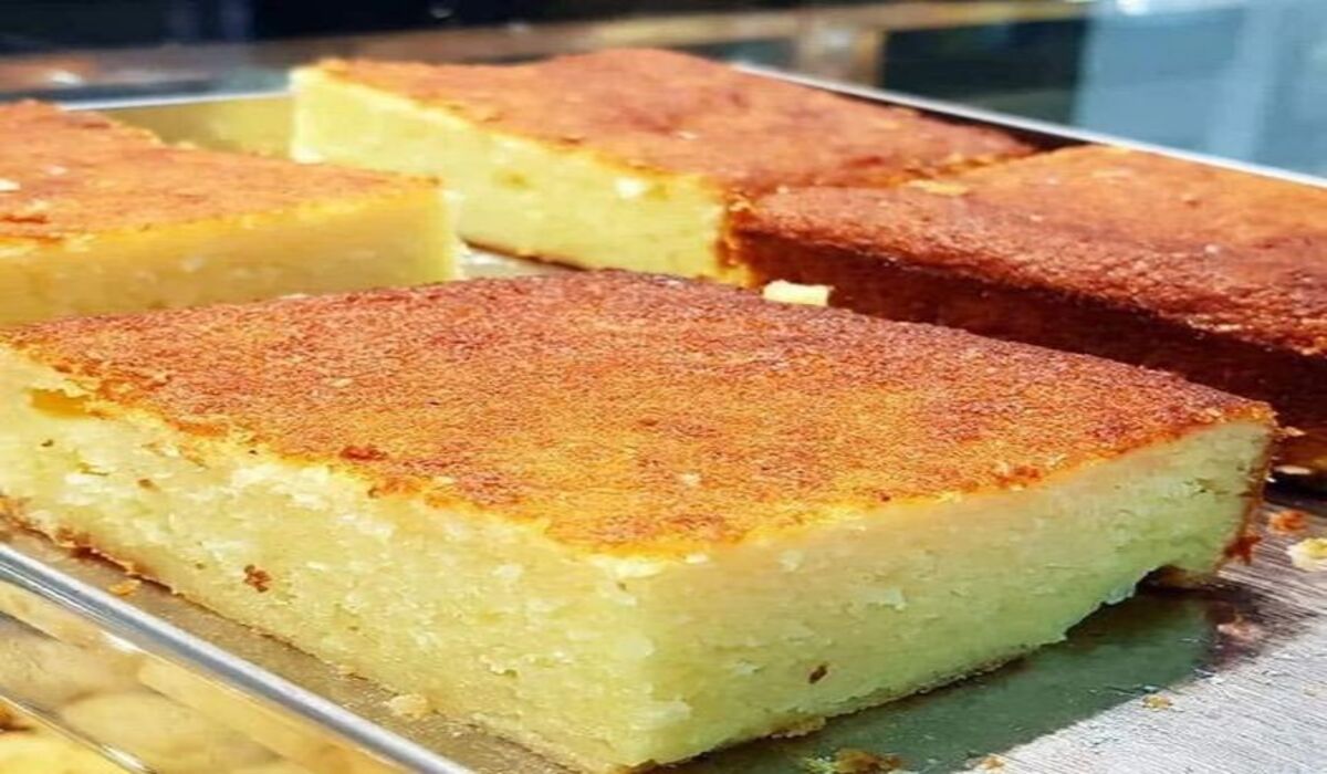 Bolo de macaxeira cremoso