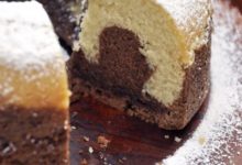 Dois sabores: bolo mesclado cupcakeando.com.br