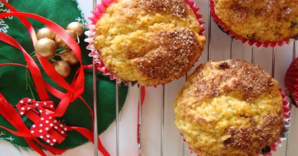 muffins de manhã de natal