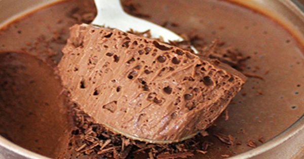 Mousse de Chocolate Sem Ovos